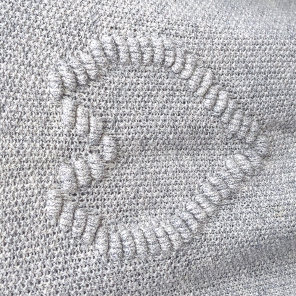Lauren Conrad heart boucle sweater in a light gray or marled gray color. XL - Picture 9 of 10